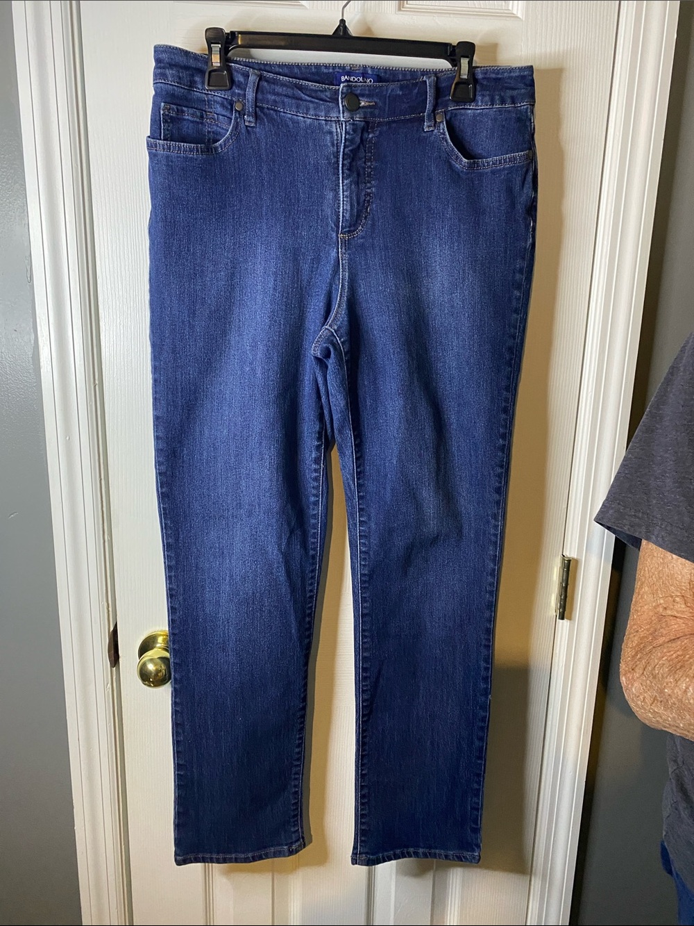 Bandolino Womens Straight Jeans in Deep Blue Size 10.